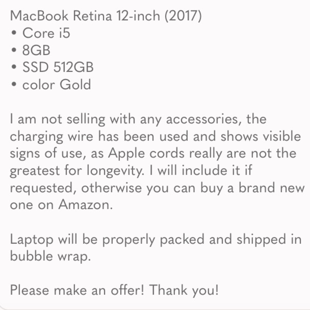 Apple MacBook Pro Gold Laptop excellent condition - Picture 8 of 8